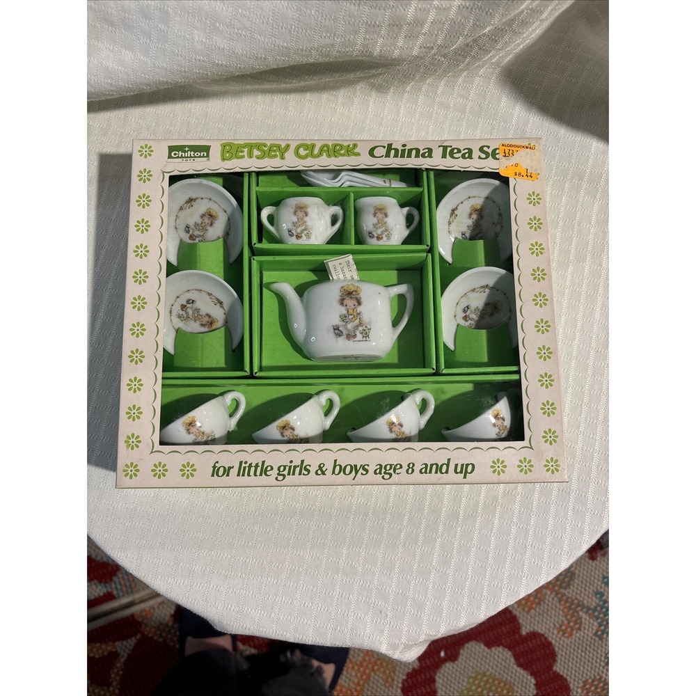 NOS VTG Betsey Clark Hallmark Chilton Toys China Tea Set Japan Service for 4